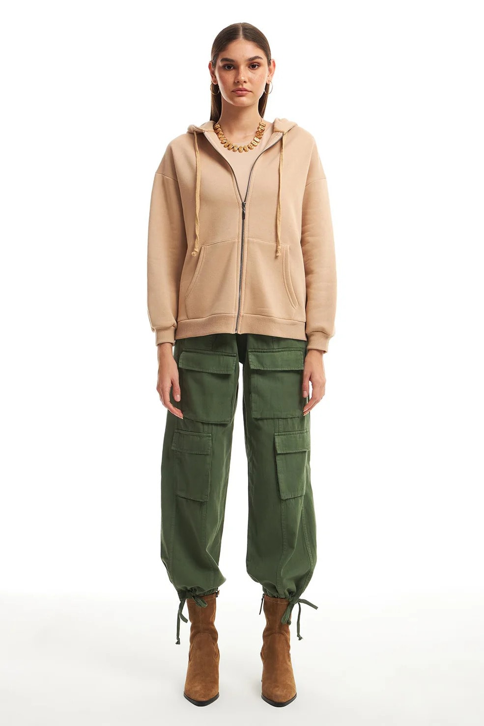 Quzu Fermuarlı Sweat 