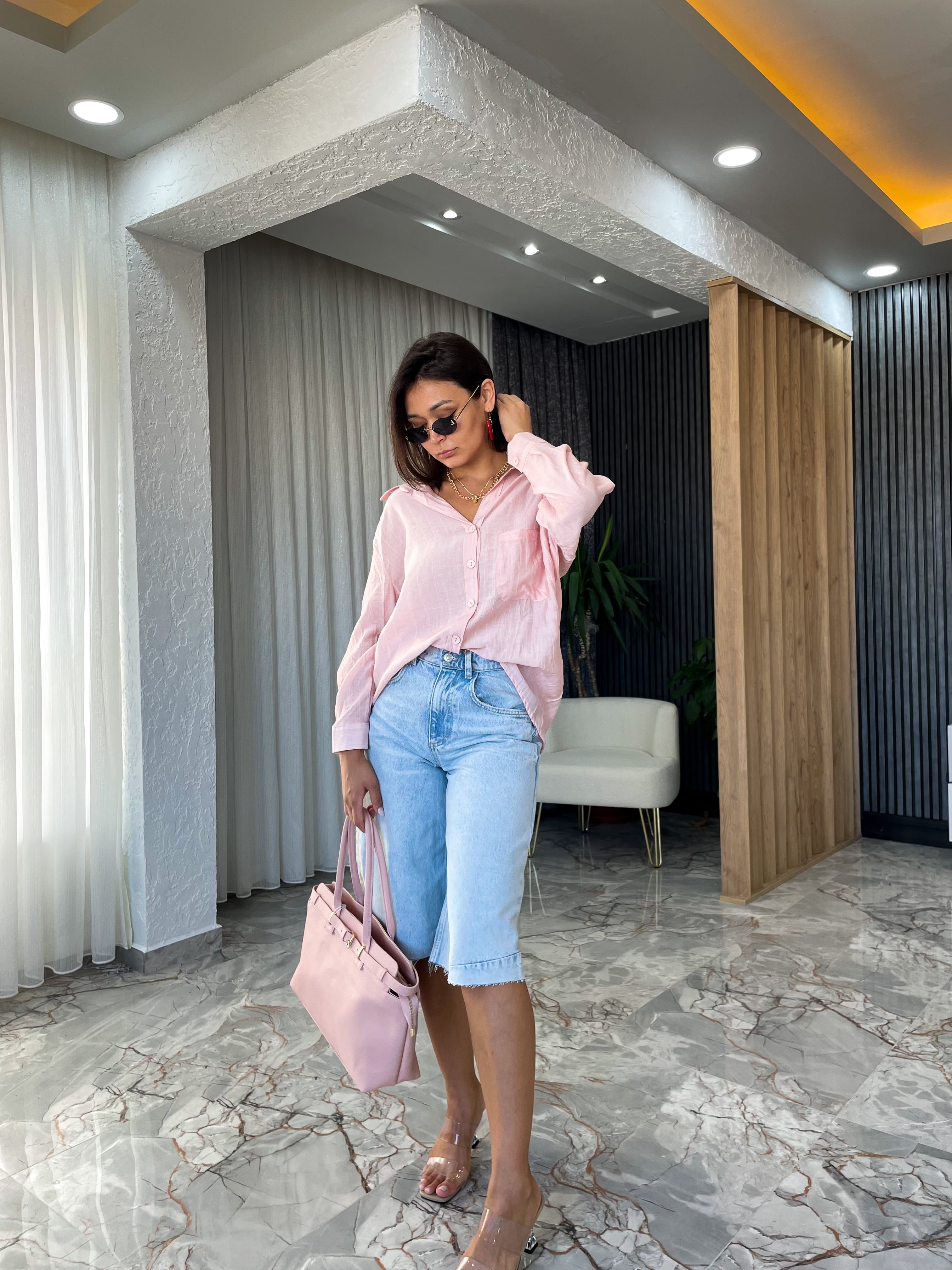 OVERSIZE CEPLİ GÖMLEK