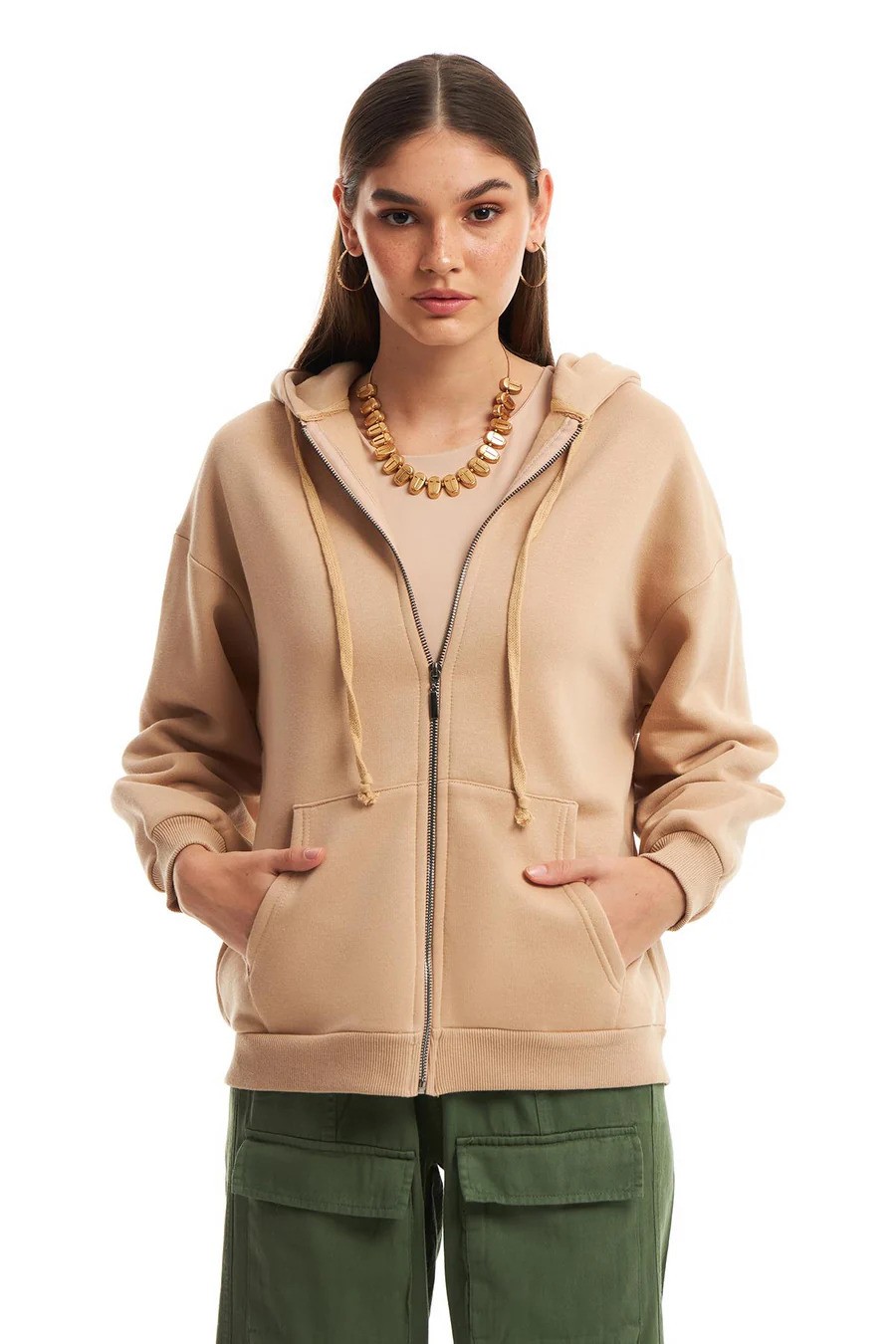 Quzu Fermuarlı Sweat