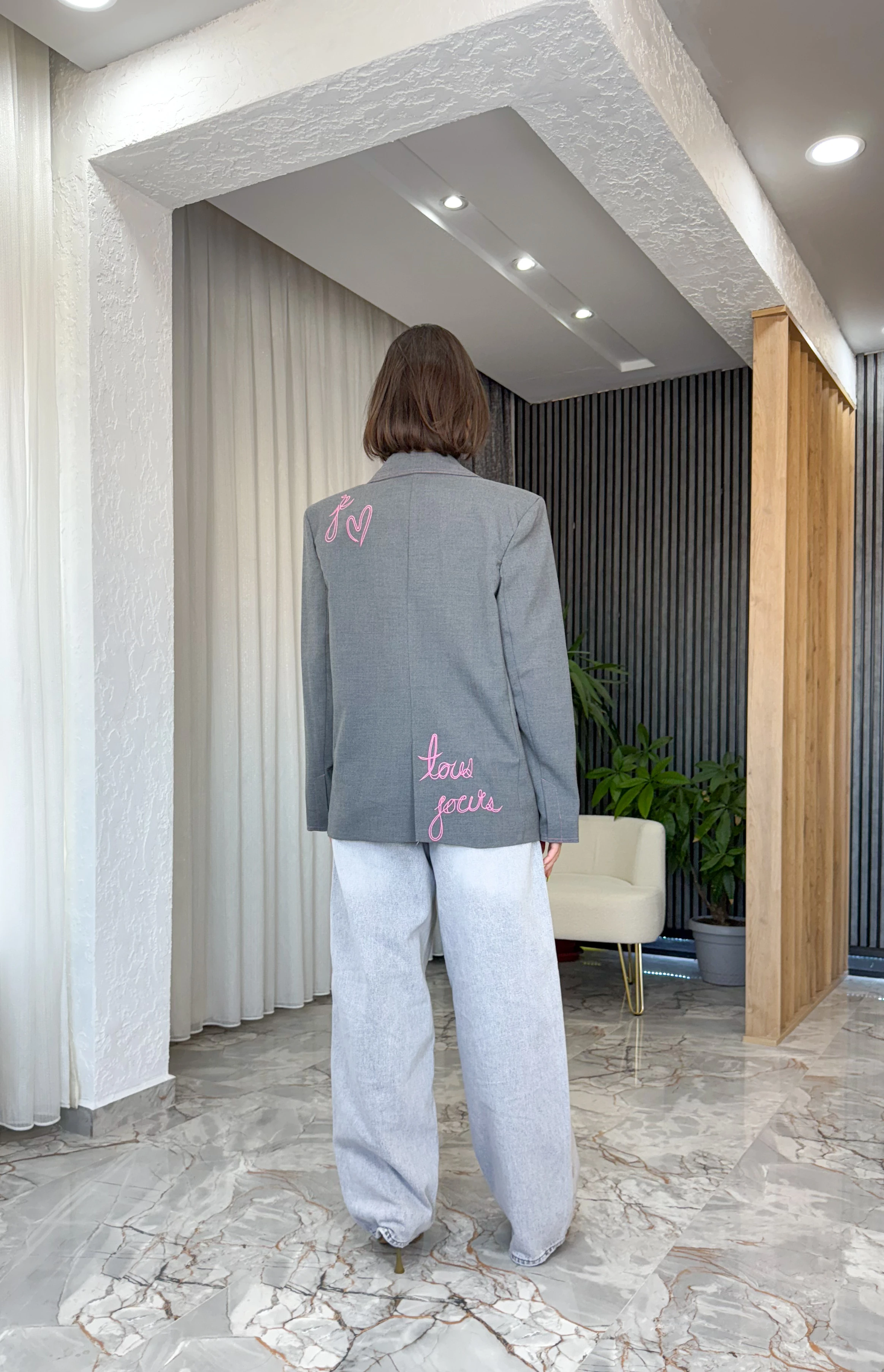 DİKİŞ DETAYLI BLAZER CEKET