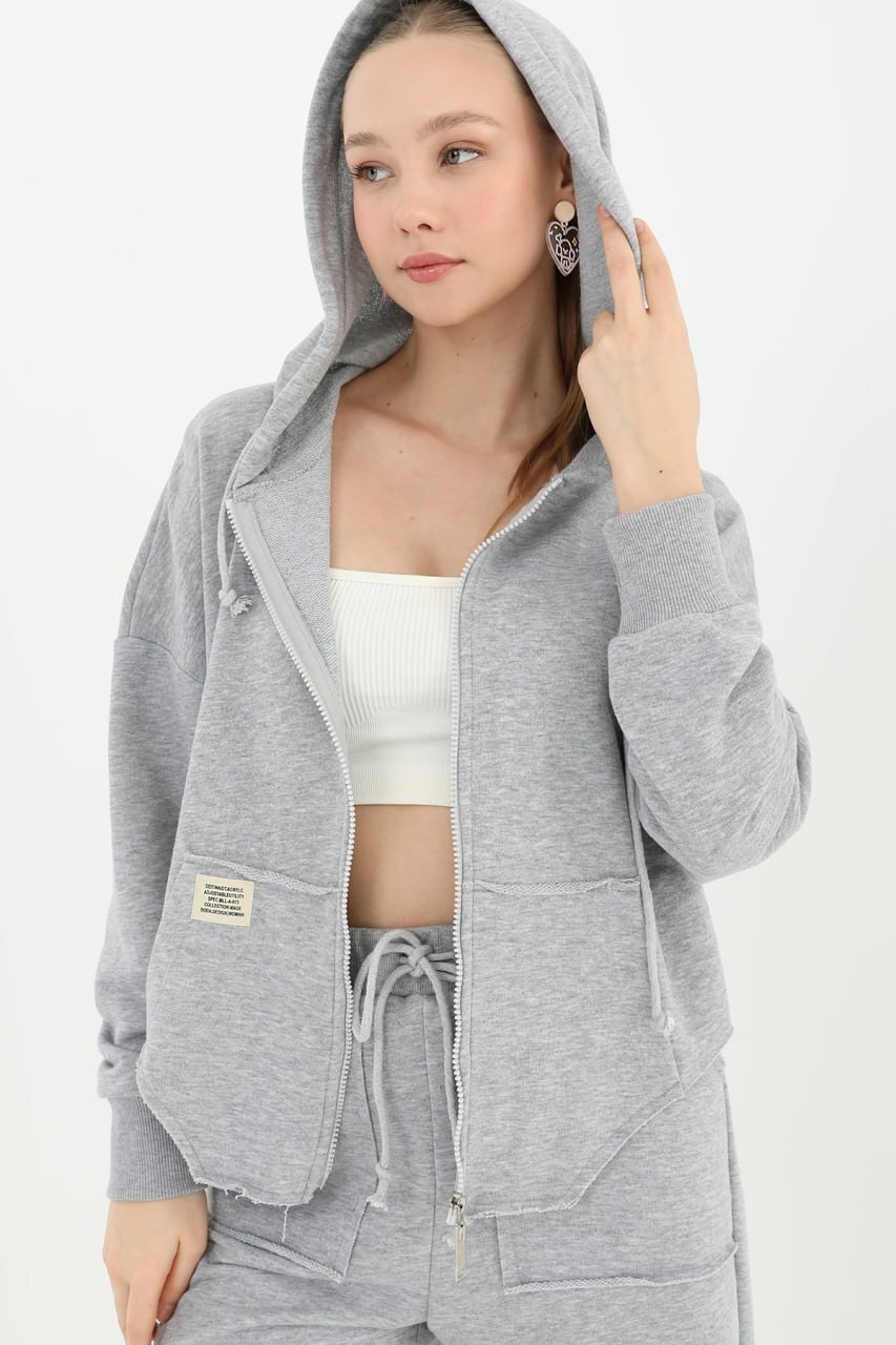 KAPÜŞONLU FERMUARLI SWEAT
