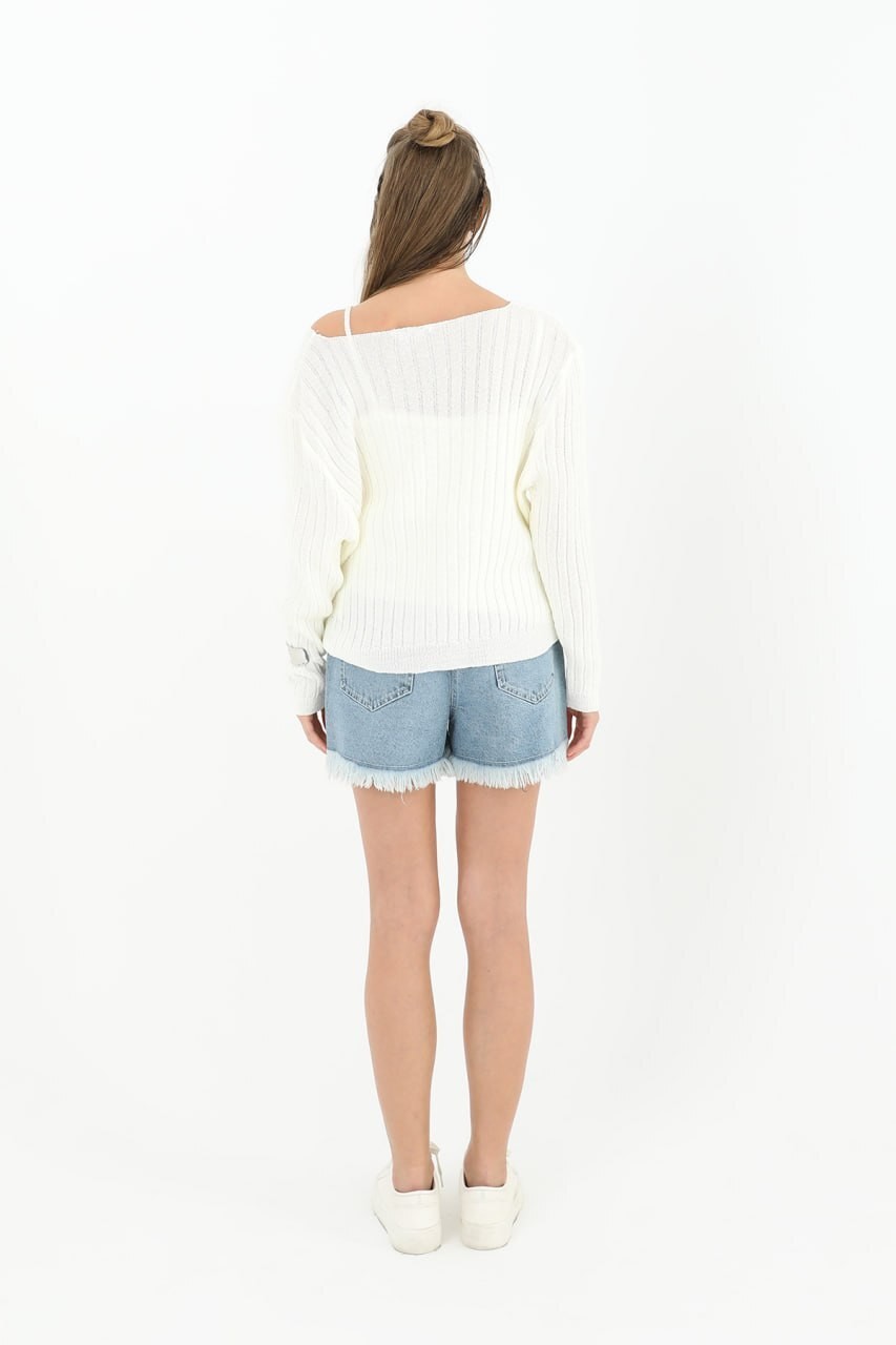 İKİLİ ÖRGÜ TAKIM BLUZ CROP SL24S-31779BLZ