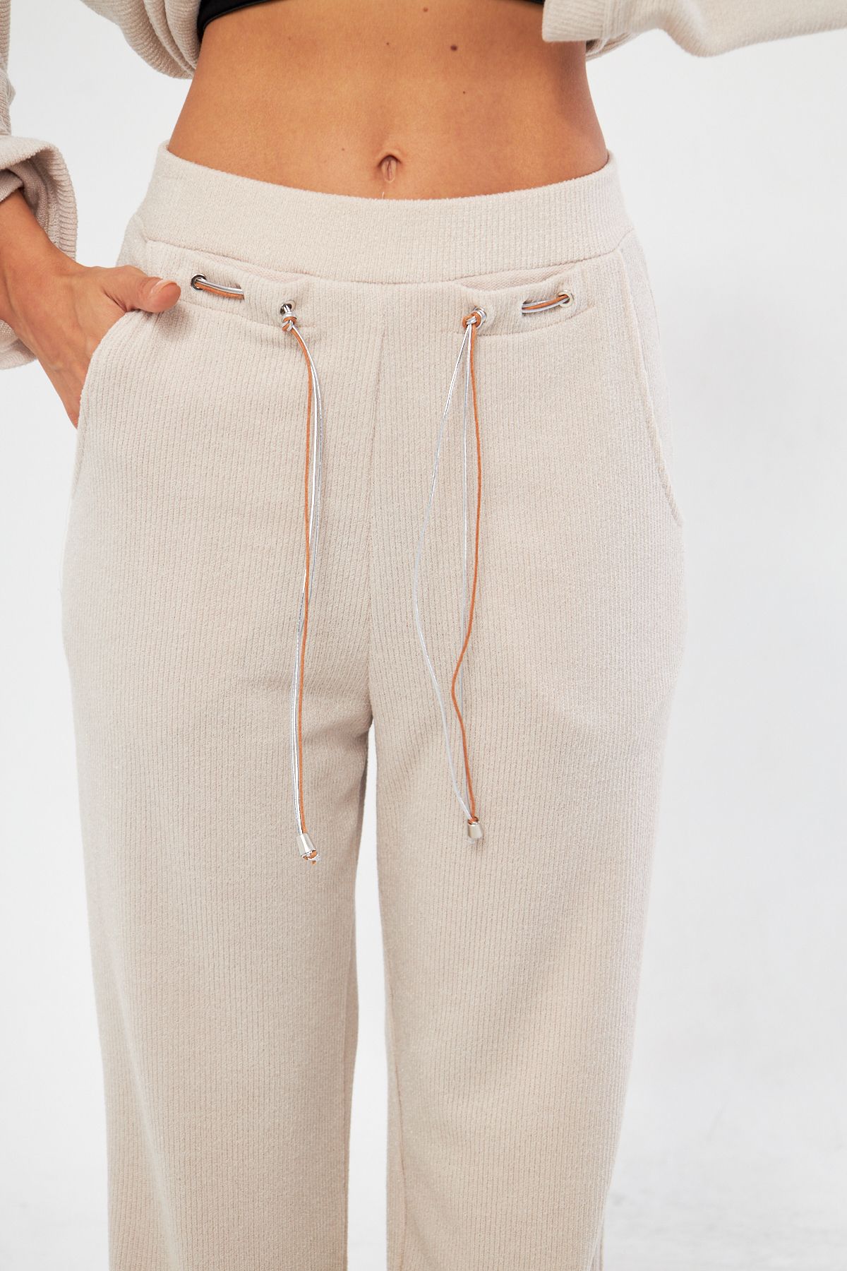 BEJ JOGGER PANTOLON