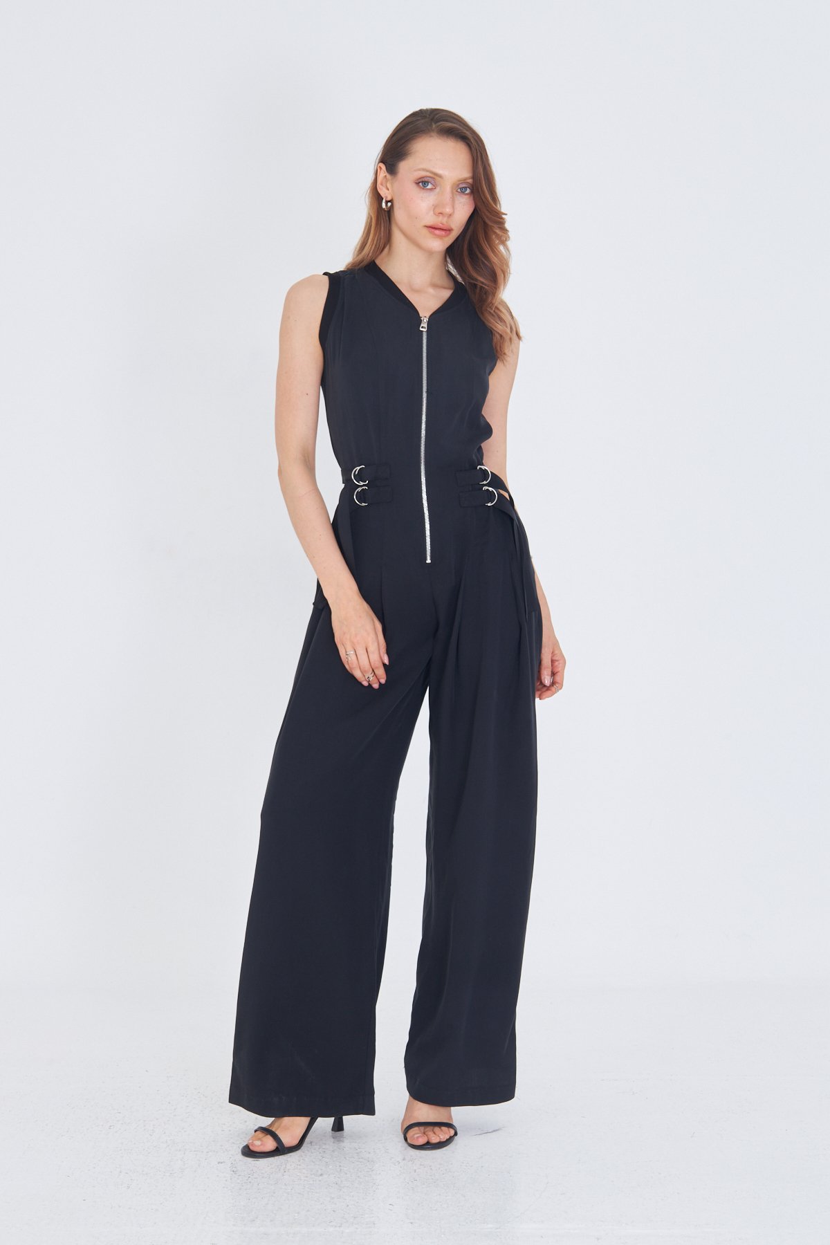 SİYAH TENCEL KUMAŞ CASUAL TULUM