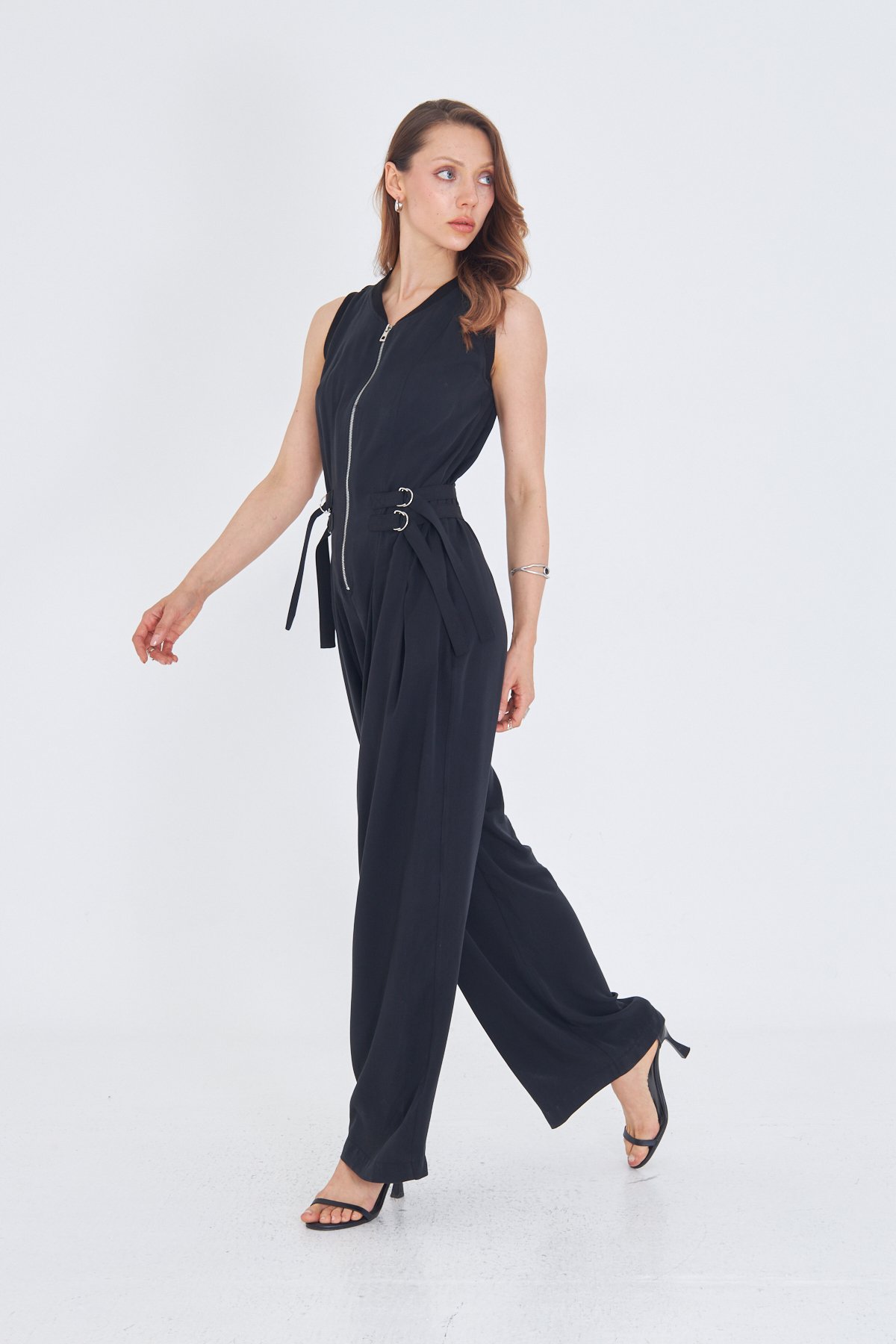 SİYAH TENCEL KUMAŞ CASUAL TULUM
