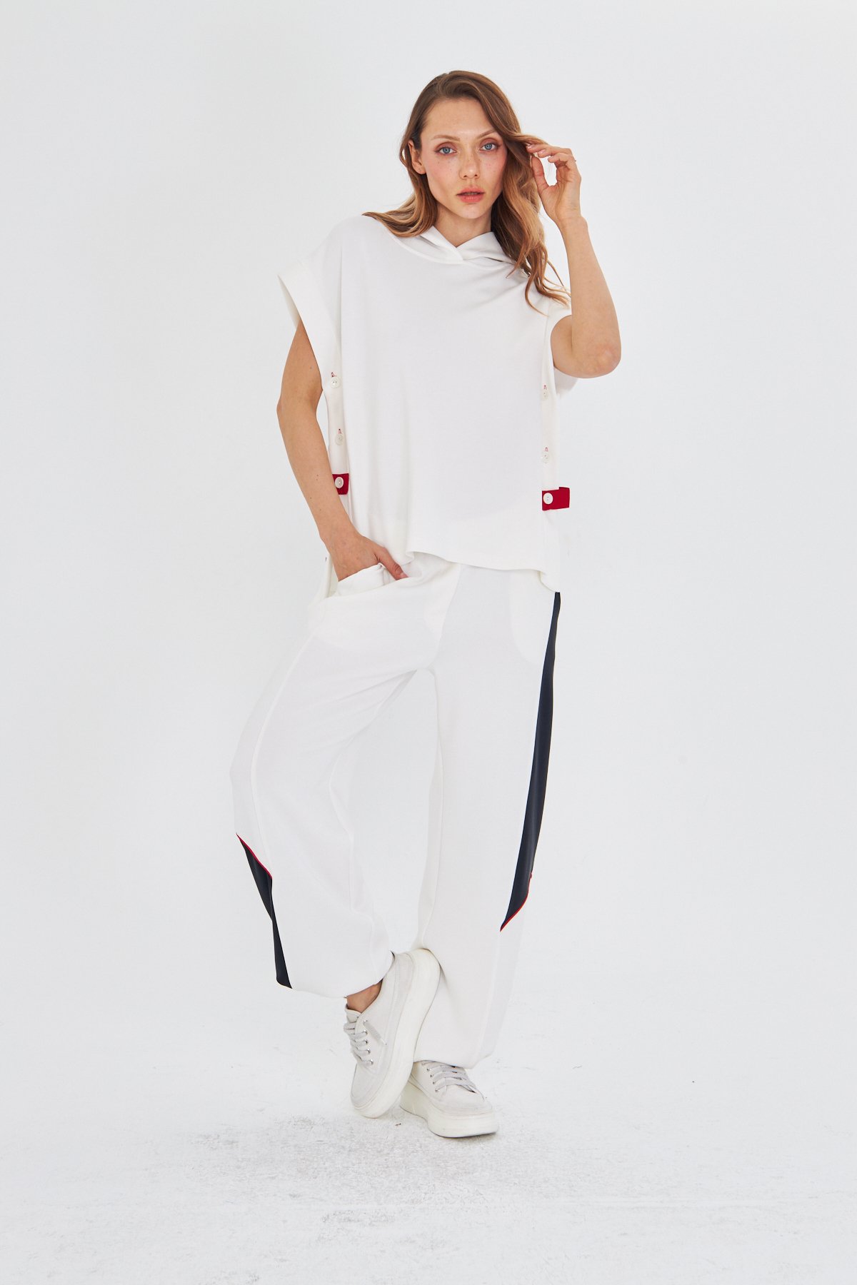 BEYAZ MODAL JOGGER PANTOLON