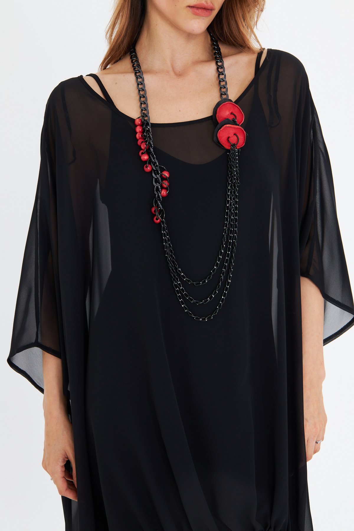 RED ROSE UZUN KOLYE