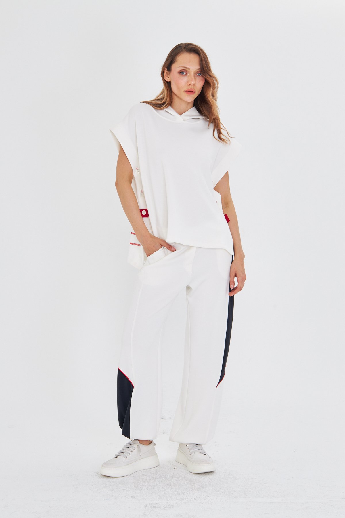 BEYAZ MODAL JOGGER PANTOLON