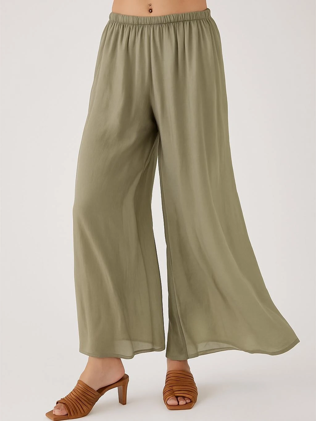 İtalyan İpek Pantolon - VİZON