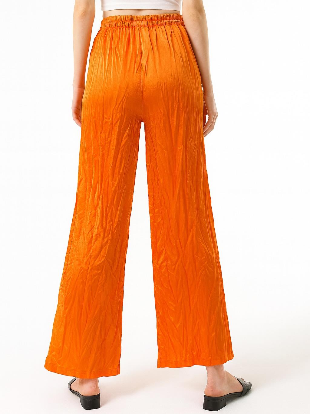 İtalyan Saten Pantolon - TURUNCU