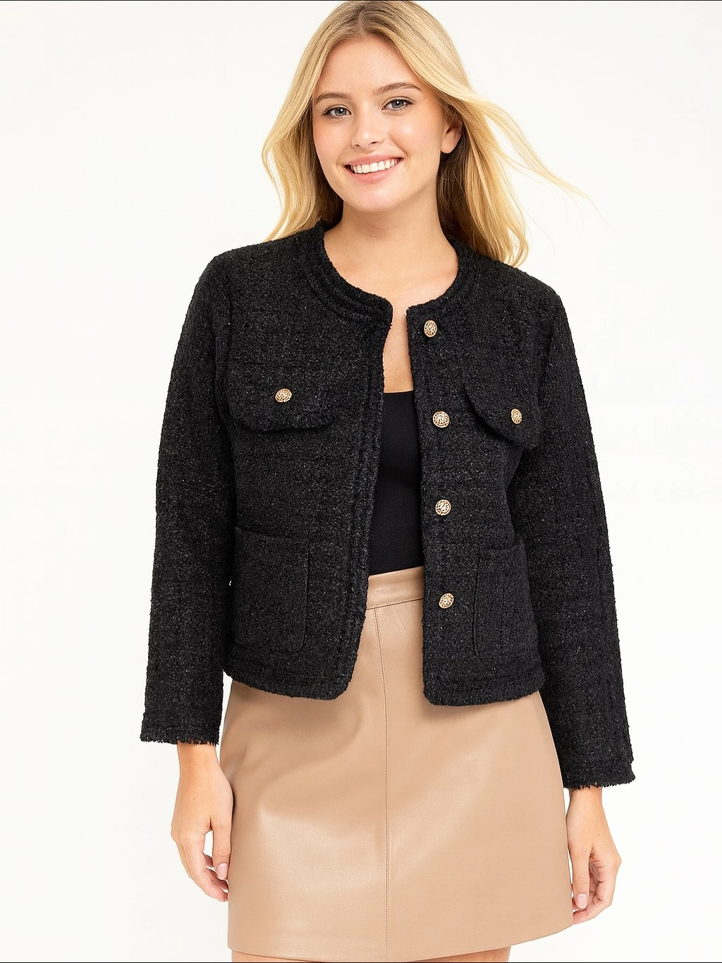 İtalyan Özel Tasarım Şanel Ceket - SİYAH