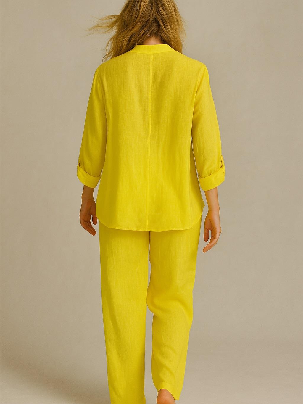 İtalyan Keten Takım - SARI