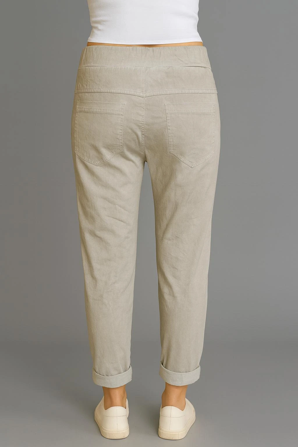 İtalyan Pul Payet Detaylı Likralı Pantolon - BEJ