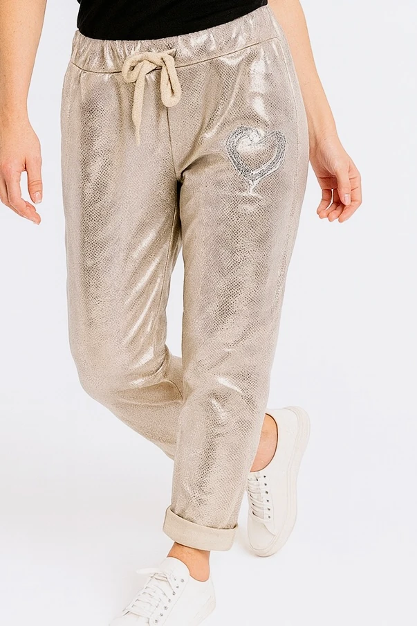 İtalyan Kalpli  Nubuk Pantolon - BEJ