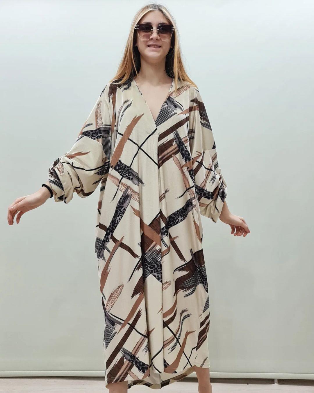 İtalyan Kadife Elbise - BEJ