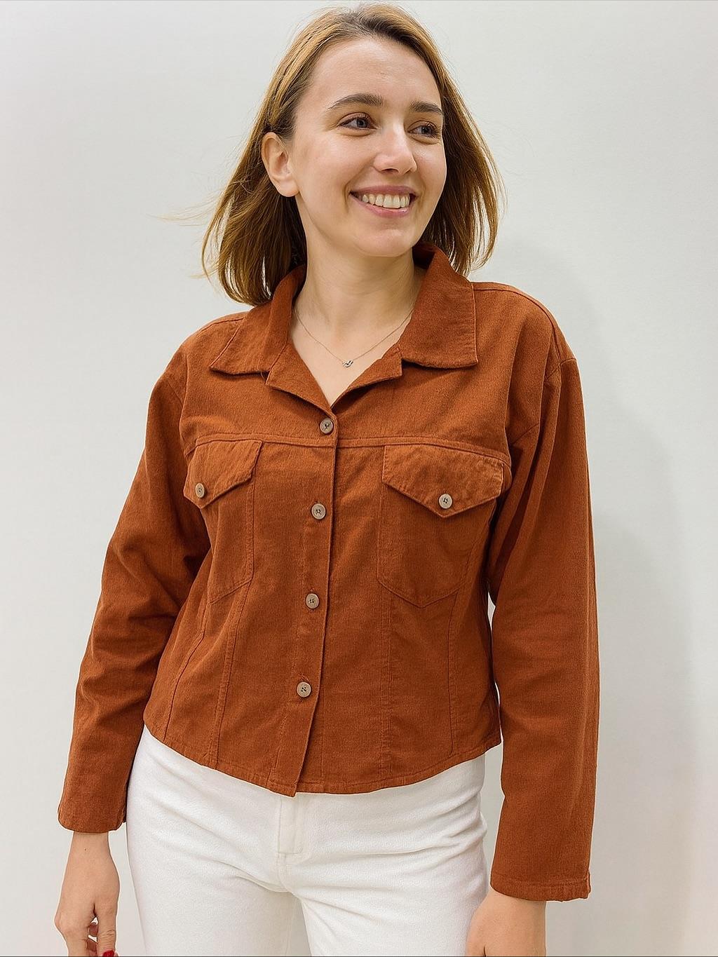 İtalyan Kadife Gömlek - TARÇIN