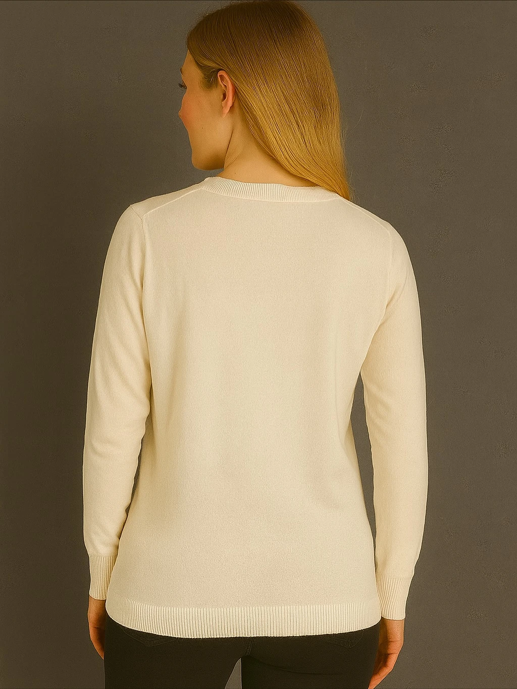 İtalyan Özel Tasarım Angora Bluz - KIRIK BEYAZ