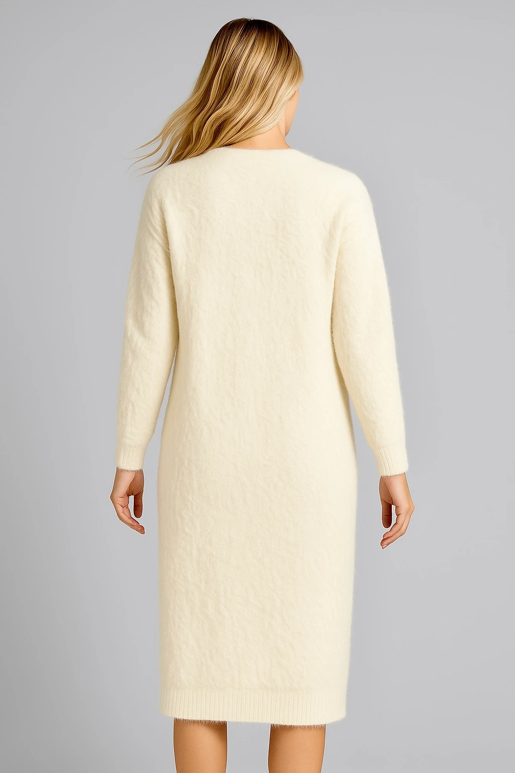 İtalyan Angora Hırka - BEYAZ