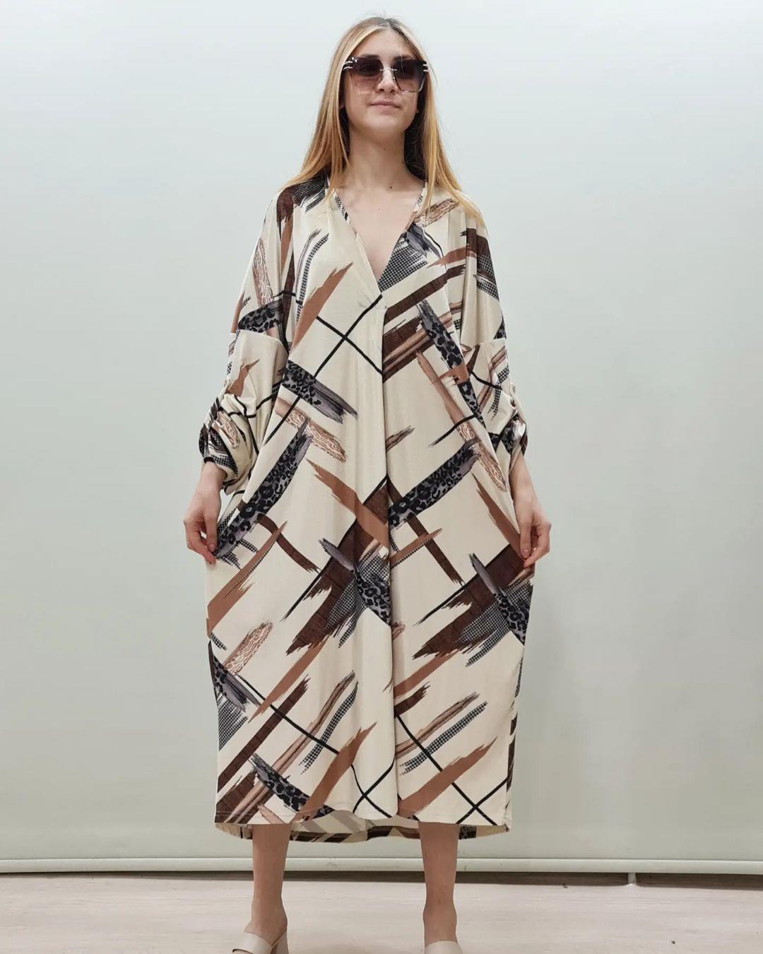 İtalyan Kadife Elbise - BEJ