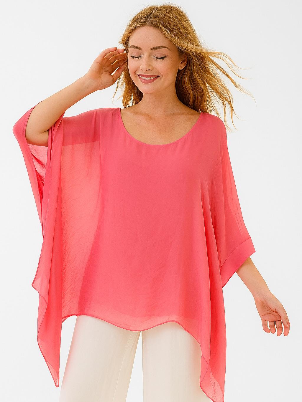 İtalyan İpek Bluz - KARANFİL