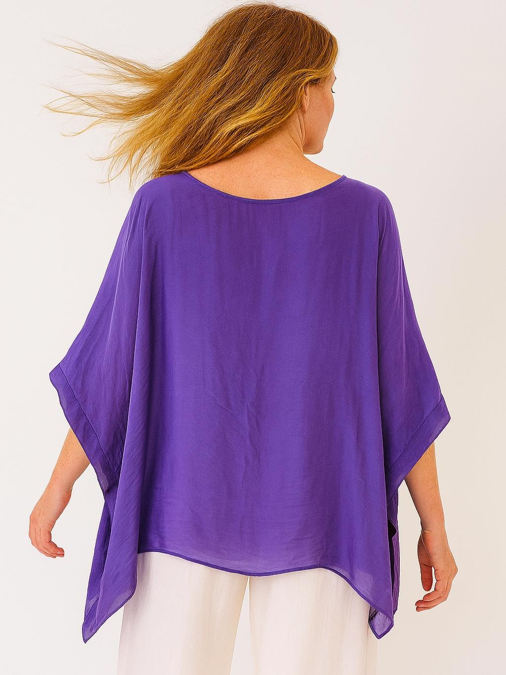 İtalyan İpek Bluz - MOR