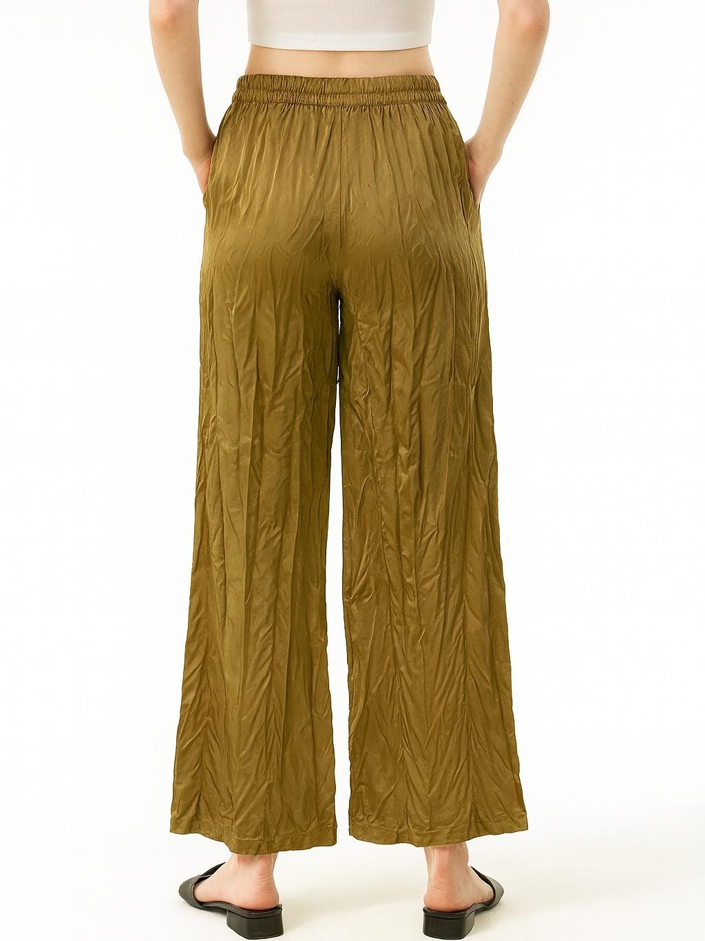 İtalyan Saten Pantolon - BAKIR