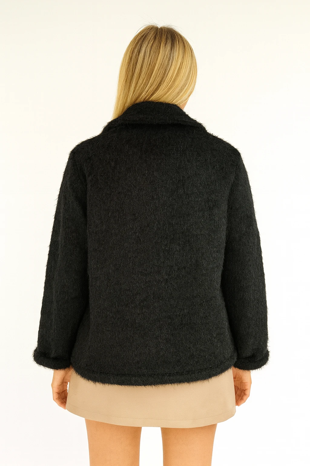 İtalyan Keçe Ceket - SİYAH