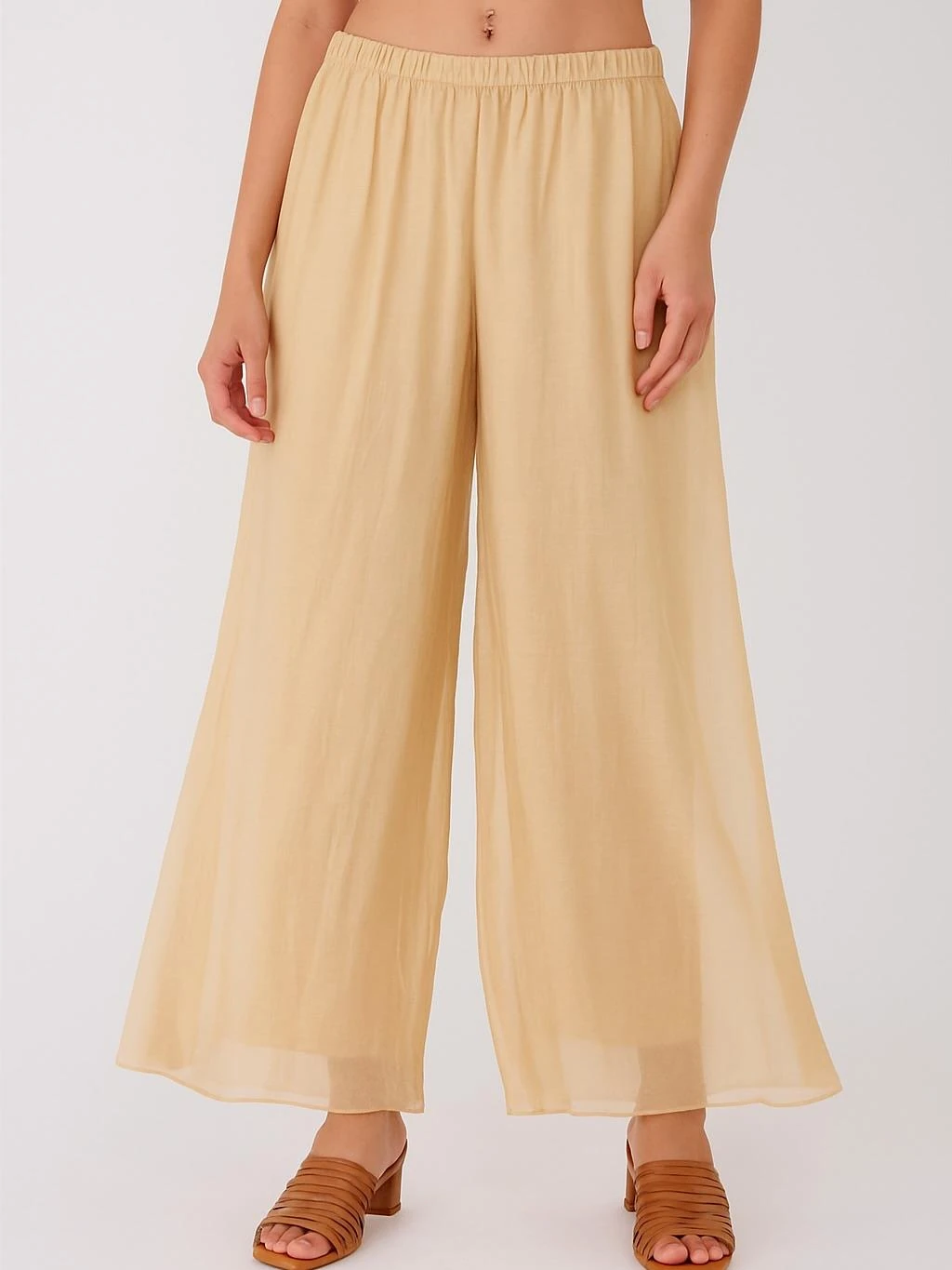 İtalyan İpek Pantolon - BEJ