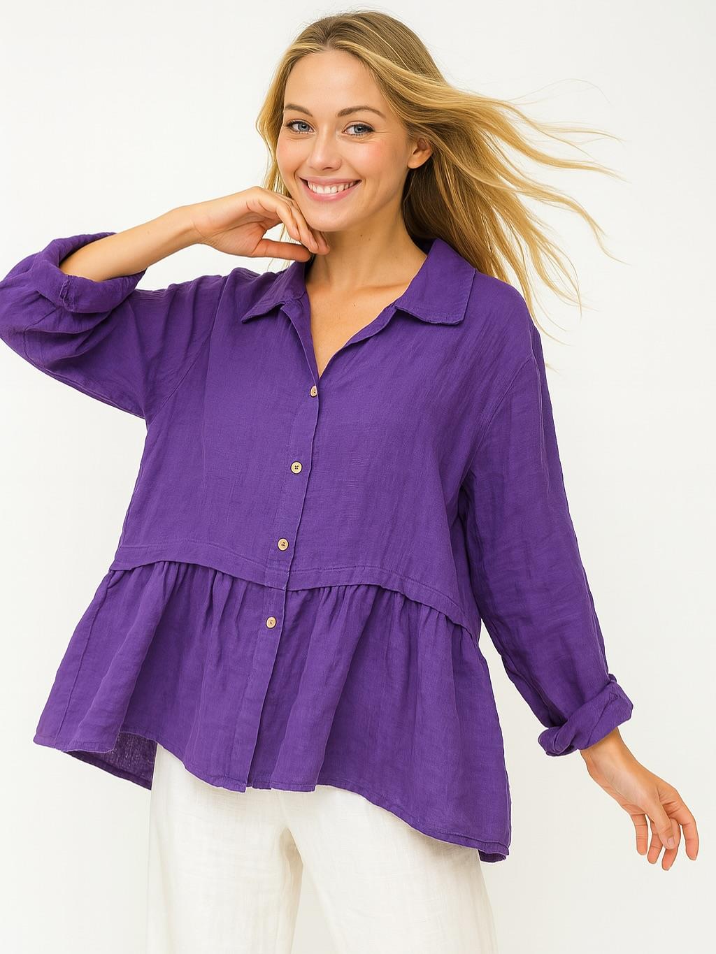 İtalyan Keten Gömlek - MOR
