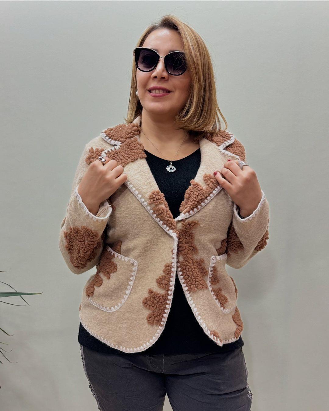 İtalyan Keçe Kaban - BEJ