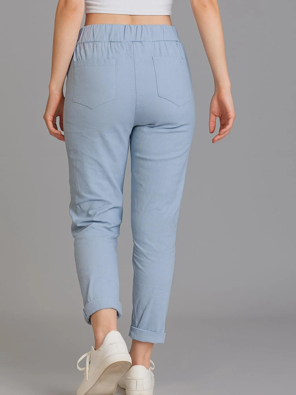 İtalyan Likralı Pantolon - BEBE MAVİSİ