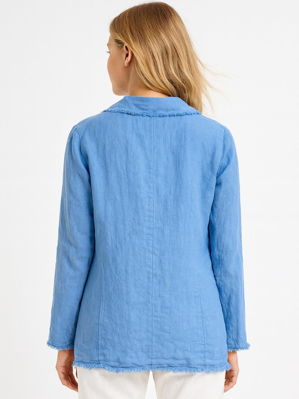 İtalyan Keten Ceket - MAVİ
