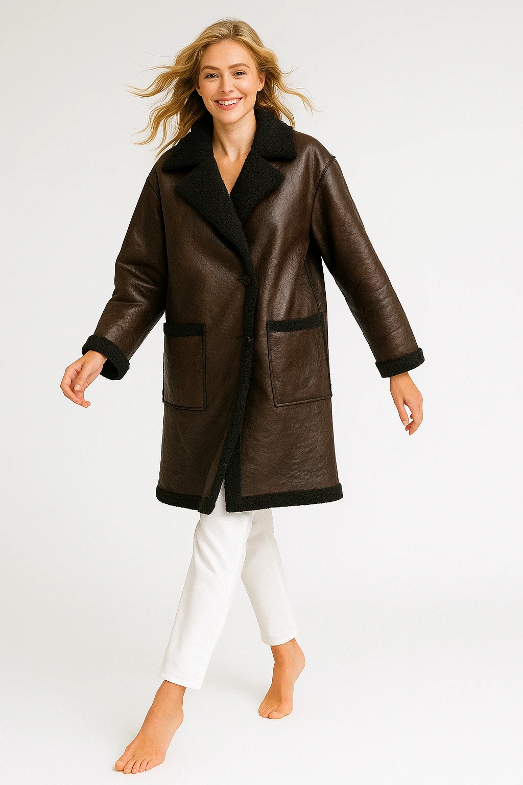 İtalyan Güderi Kaban - KAHVERENGİ