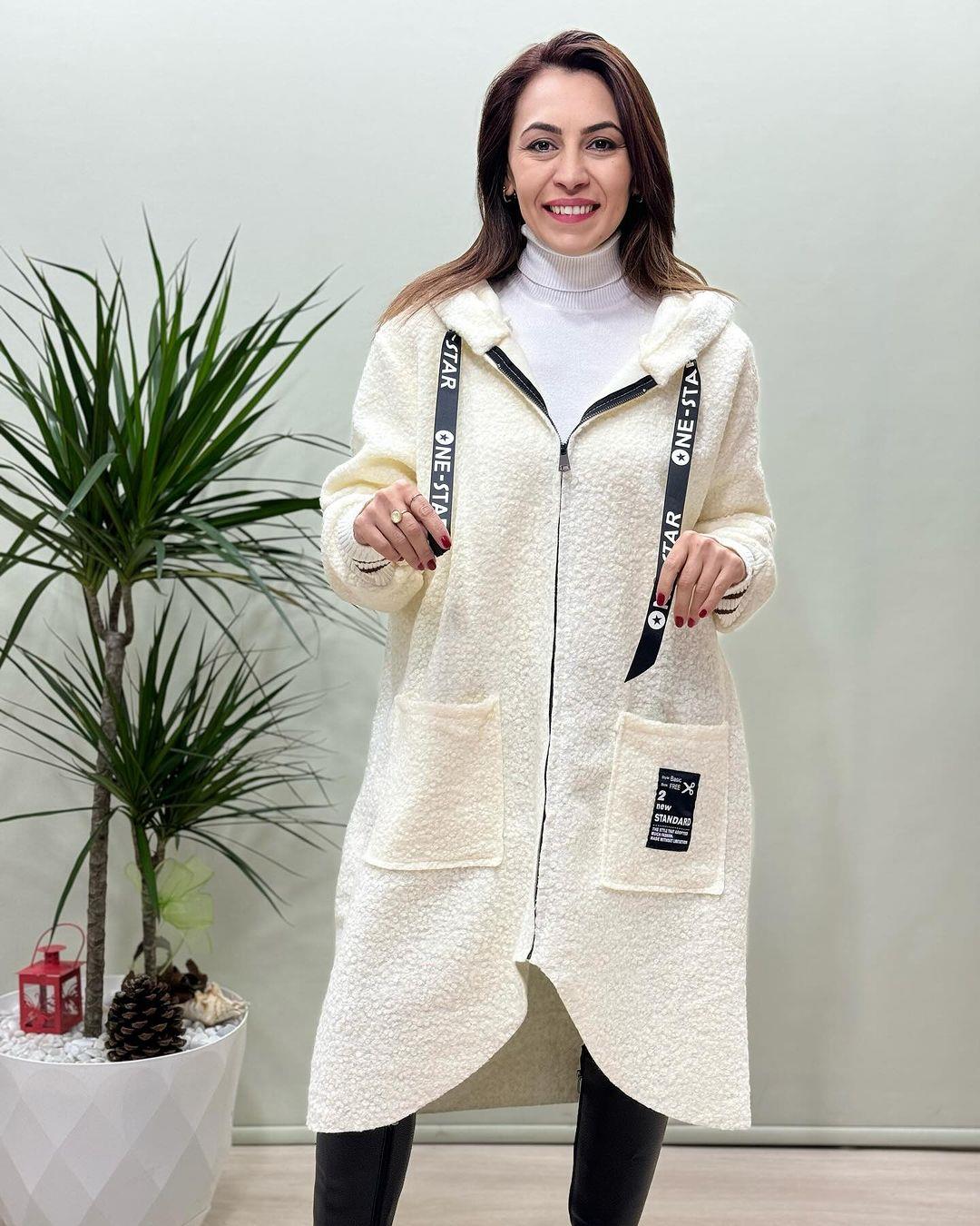 İtalyan Buklet Kaban - BEYAZ