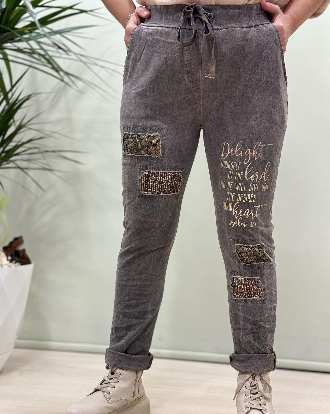 İtalyan Likralı Pantolon - ANTRASİT