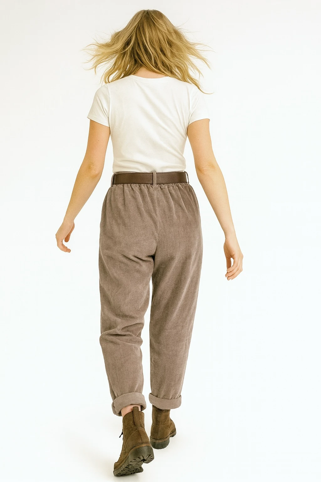 İtalyan Havuç Model Likralı Kadife Pantolon - VİZON