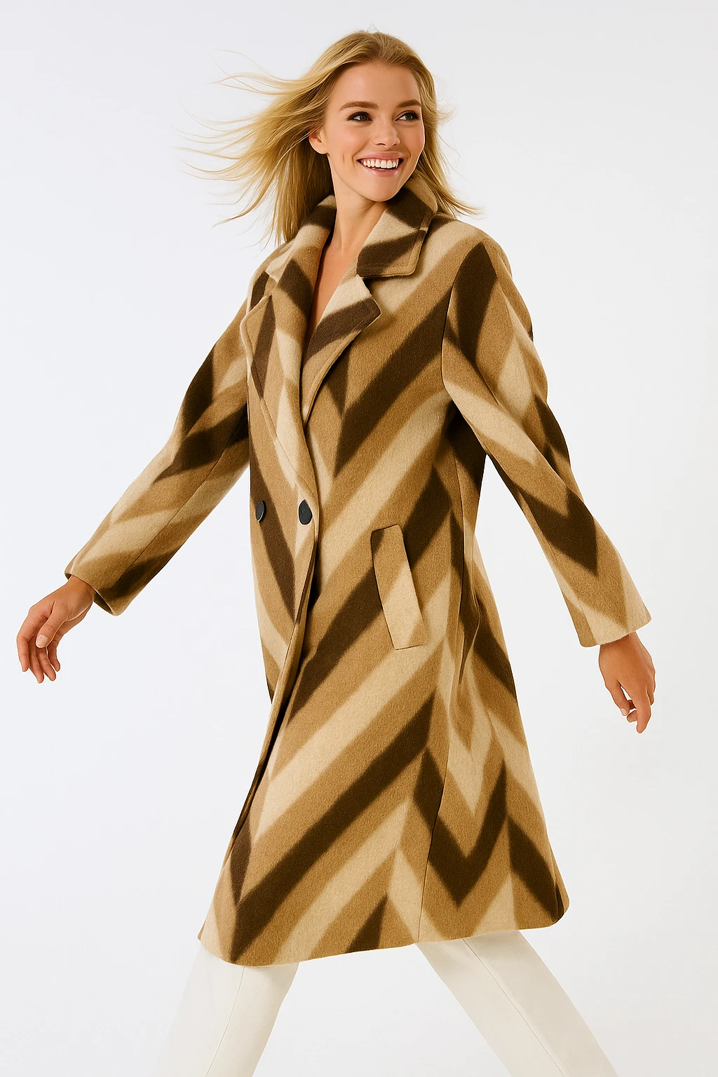 İtalyan Tasarım Keçe Kaban - BEJ