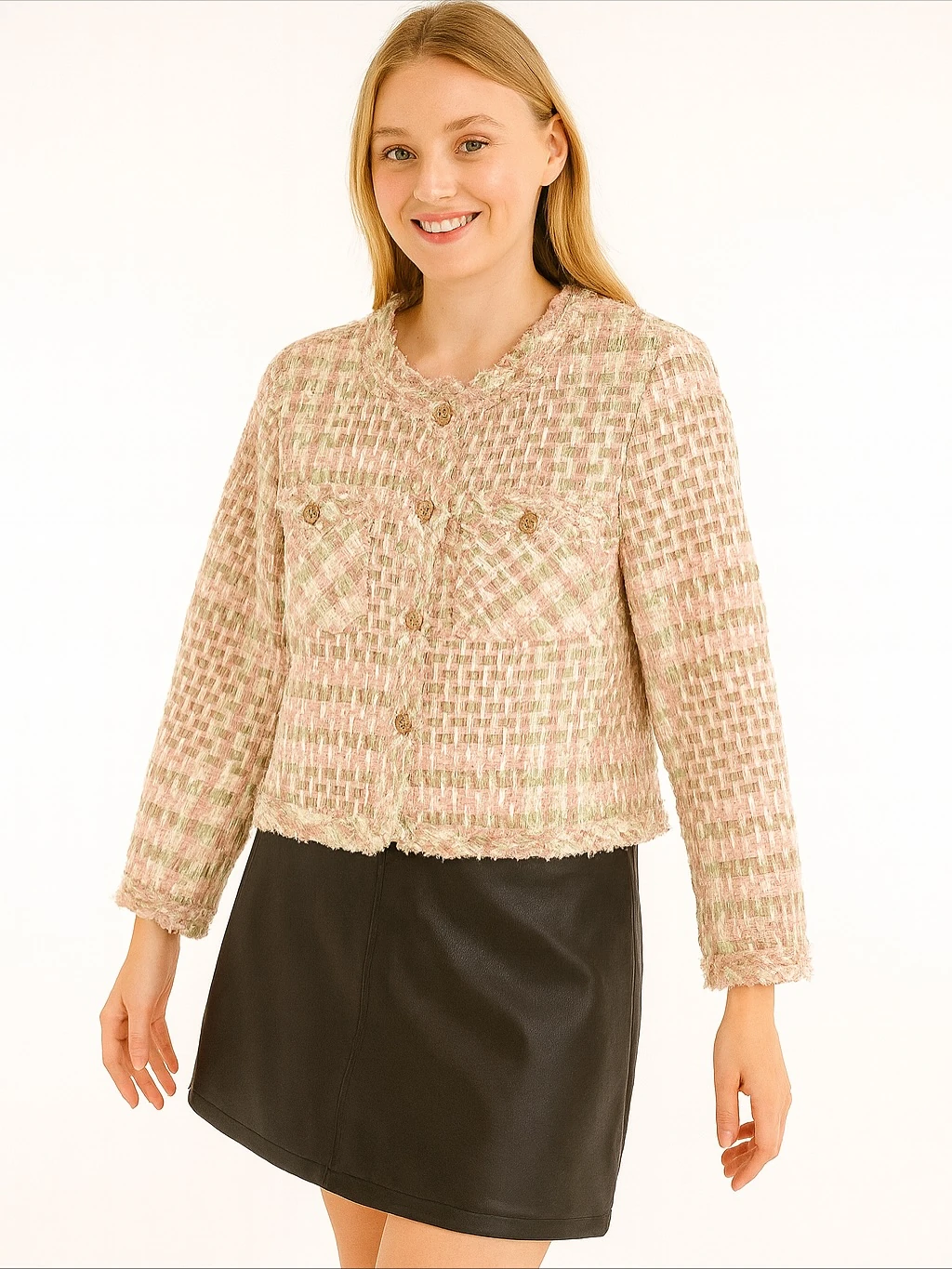 İtalyan Özel Tasarım Şanel Ceket - BEJ