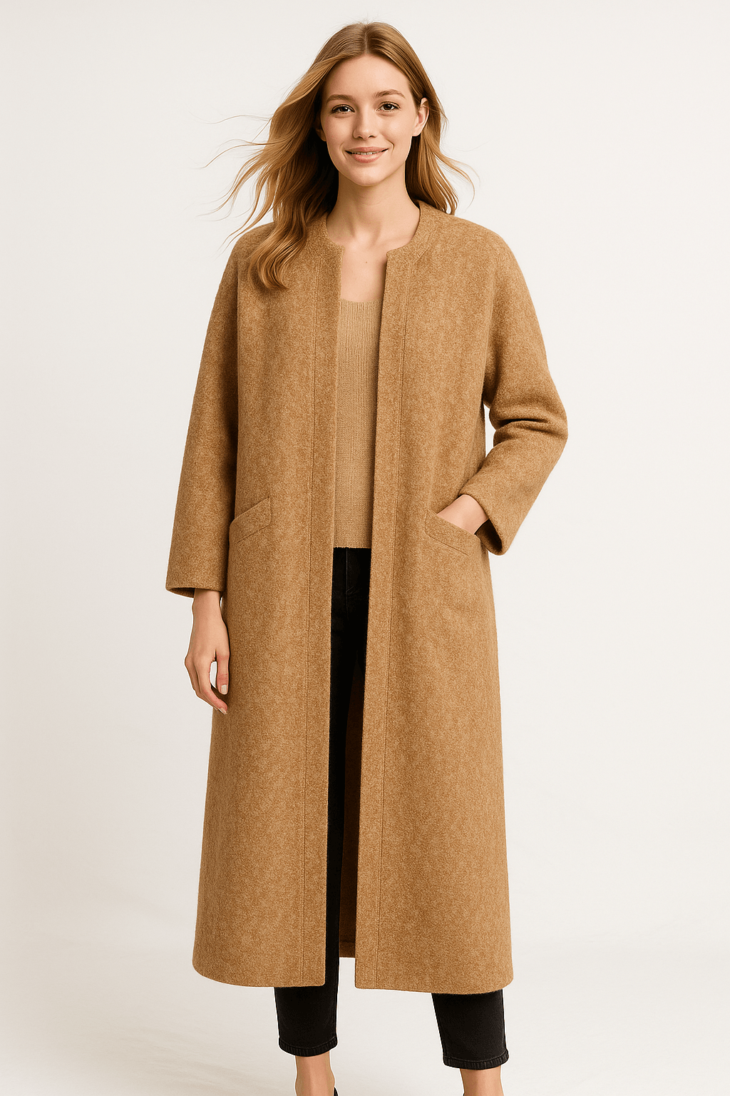 İtalyan Hakim Yaka Keçe Kaban - VİZON