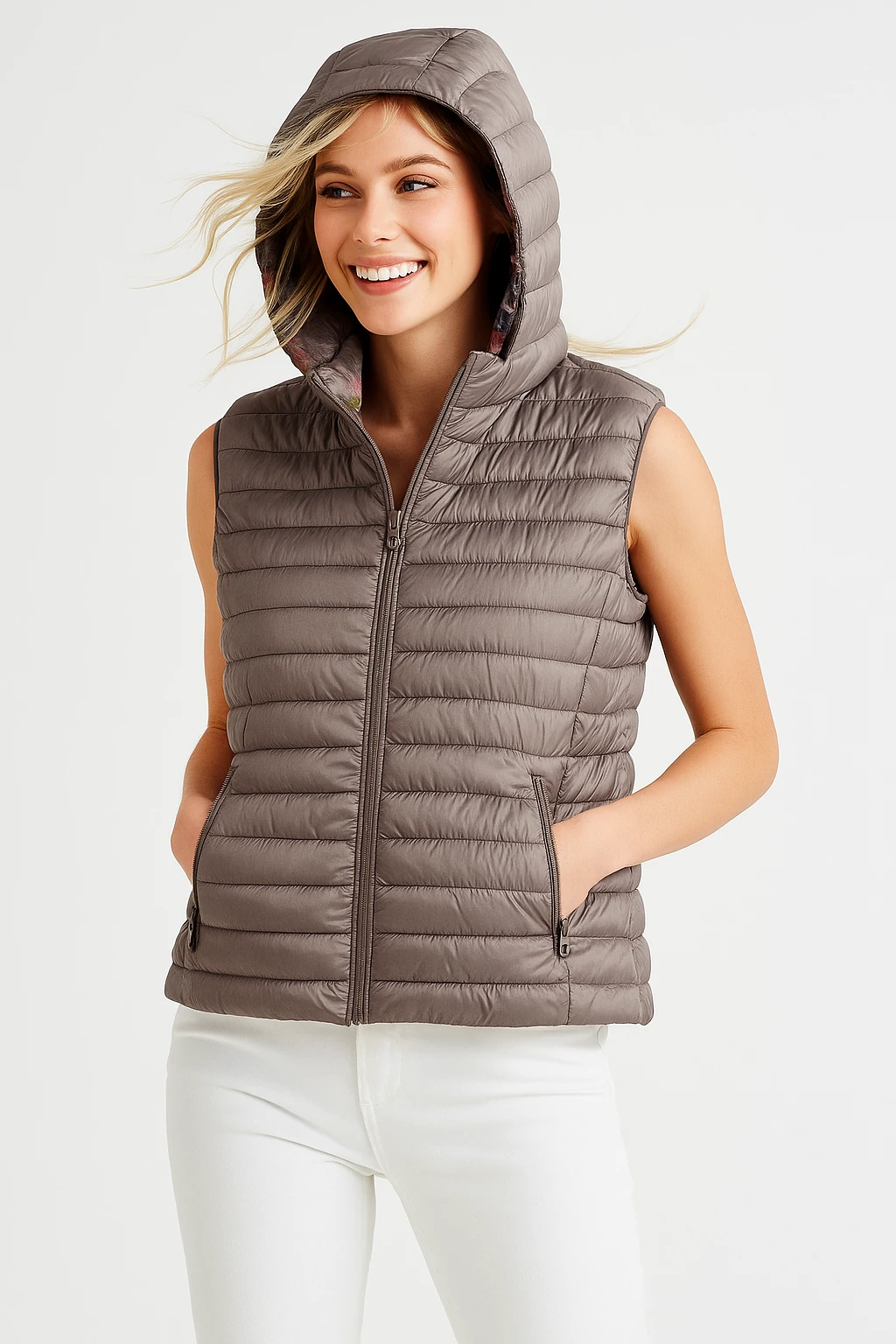 İtalyan Çift Taraflı Yelek - VİZON