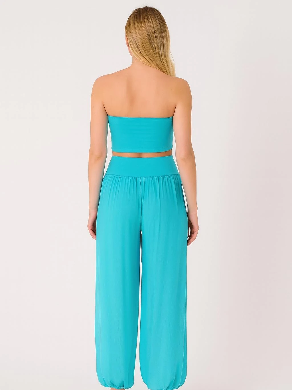 İtalyan İpek Pantolon - DENİZ MAVİSİ