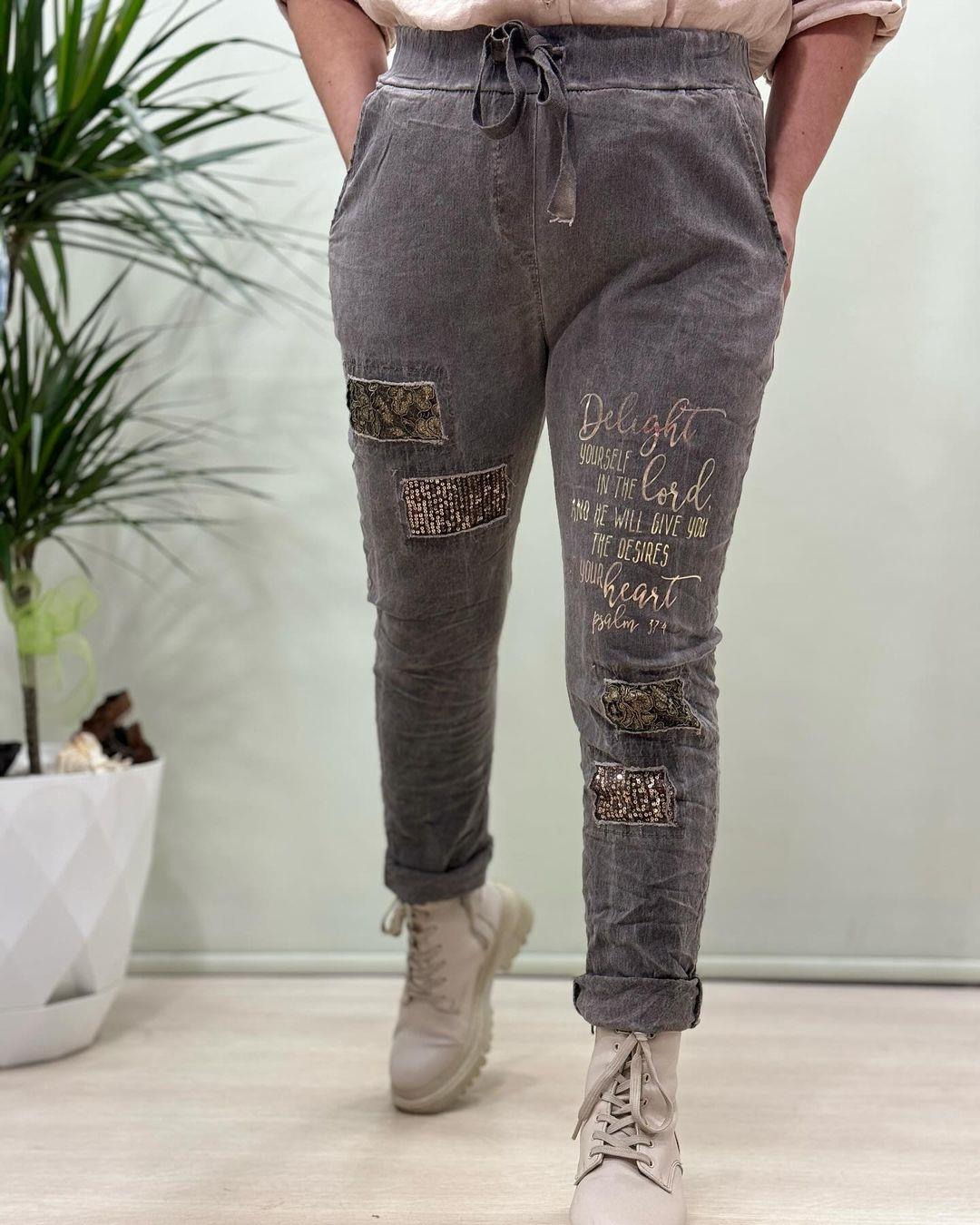 İtalyan Likralı Pantolon - ANTRASİT