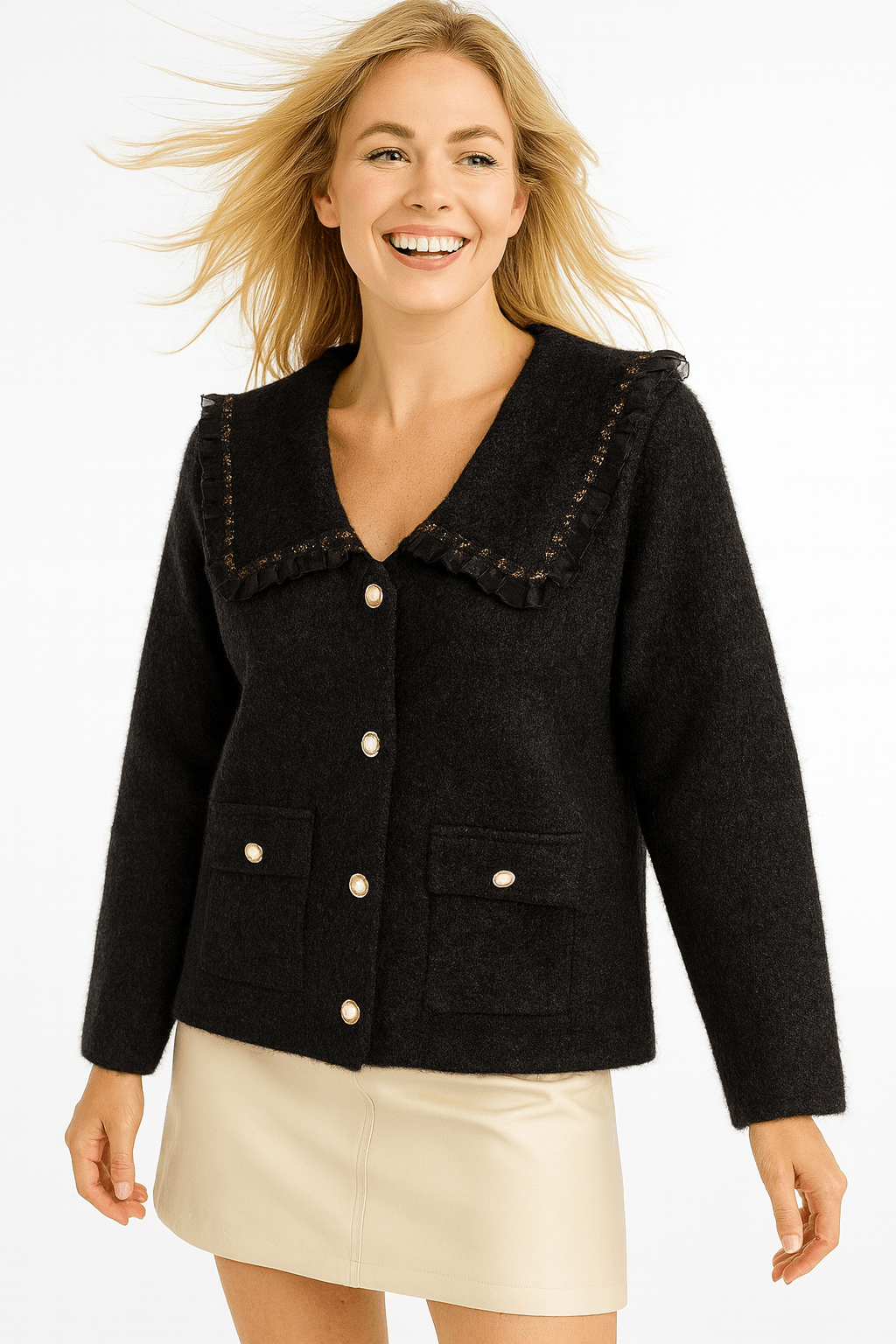 İtalyan Nubuk Tasarım Ceket - SİYAH