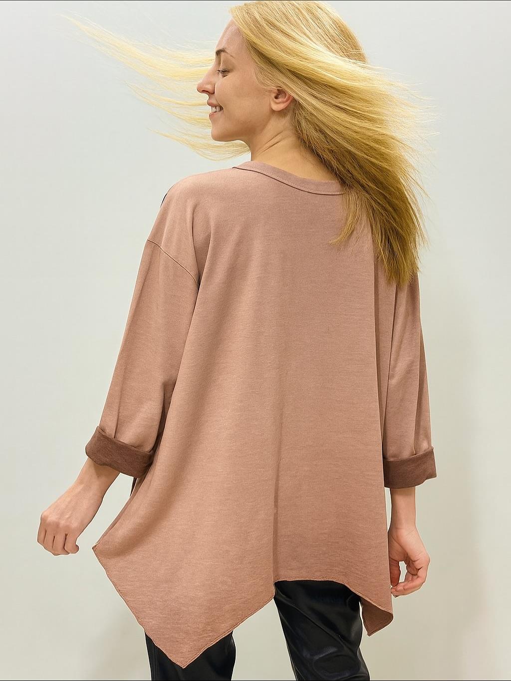 İtalyan Nubuk Bluz - KOYU KAHVE