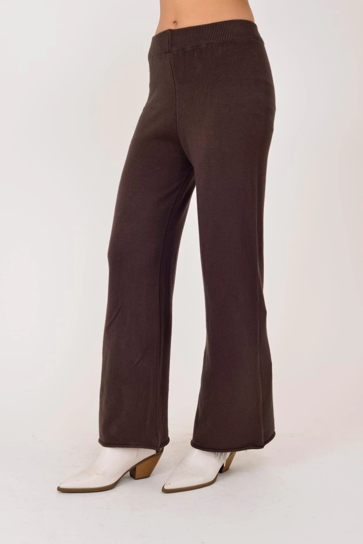 İtalyan Bisiklet Yaka 2'Li Triko Takım - KAHVERENGİ