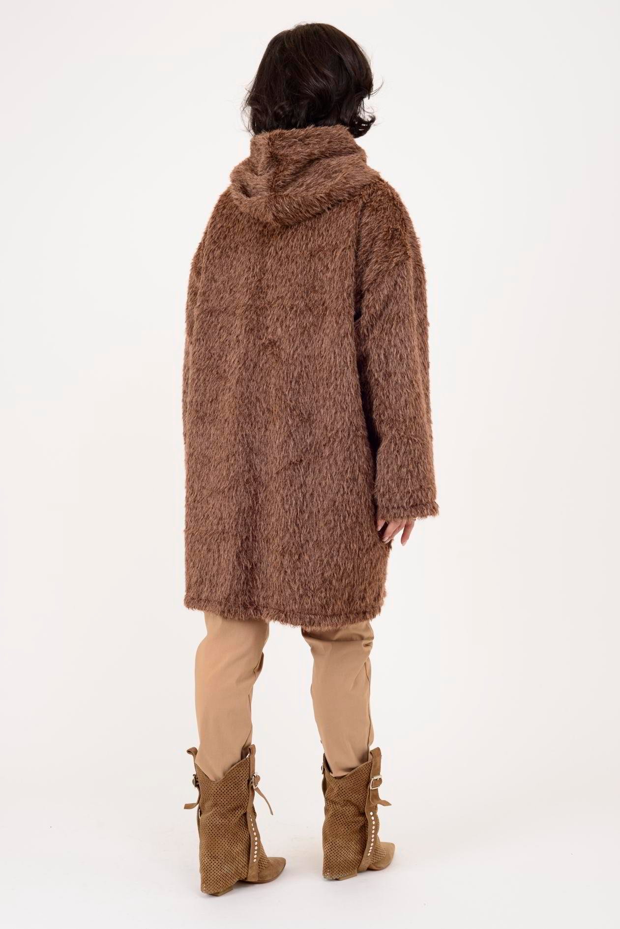 İtalyan Cep Detaylı Keçe Kaban - KAHVERENGİ