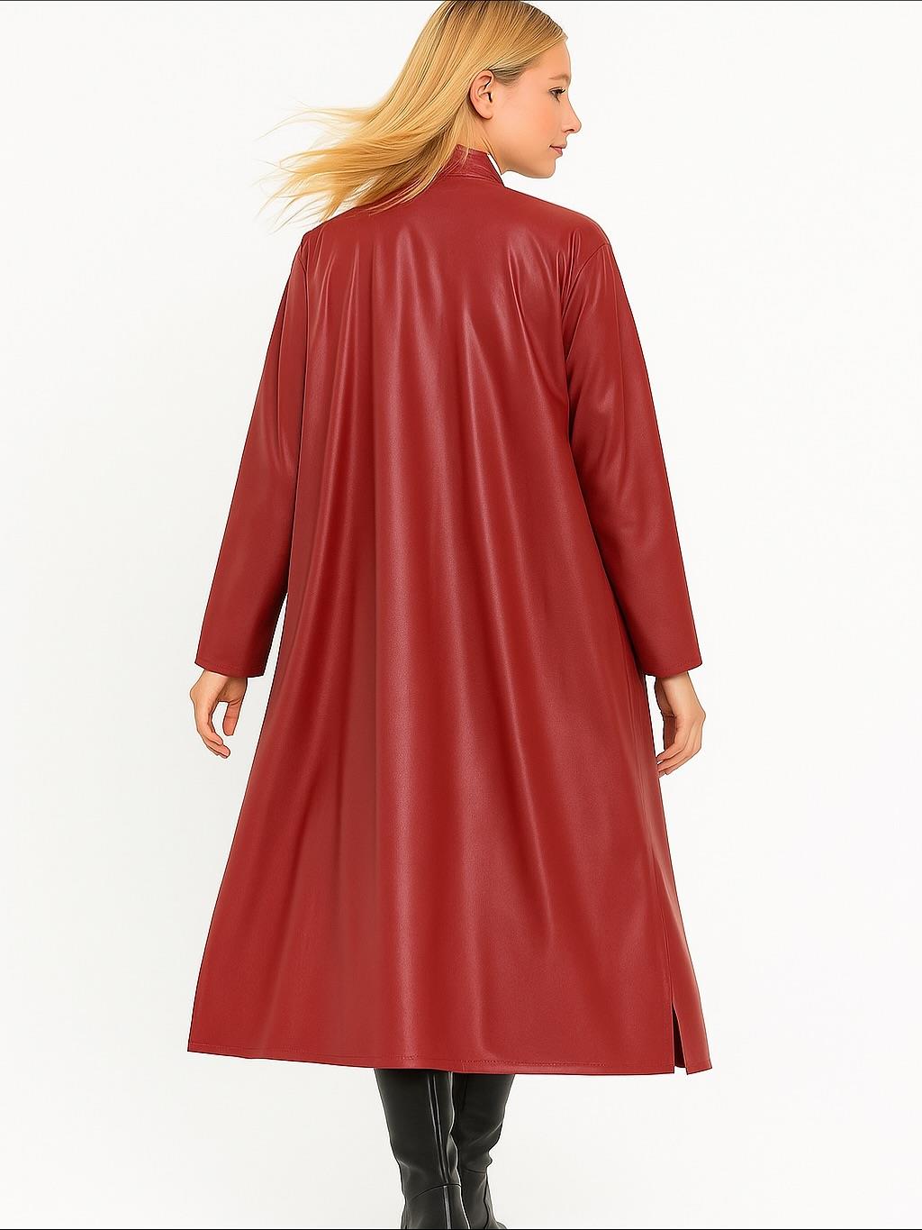 İtalyan Deri Kap - KIRMIZI