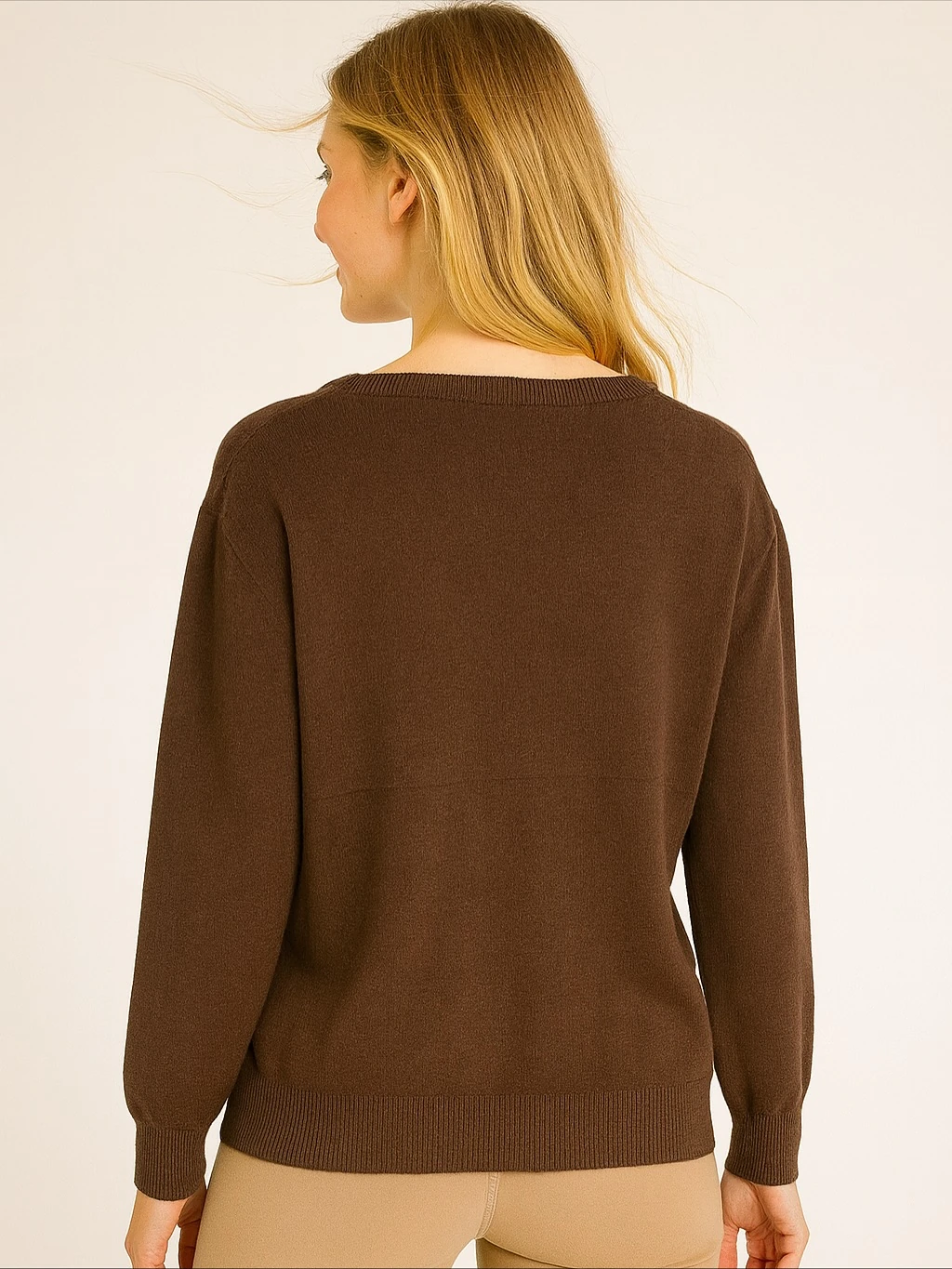 İtalyan Özel Tasarım Angora Bluz - KAHVERENGİ