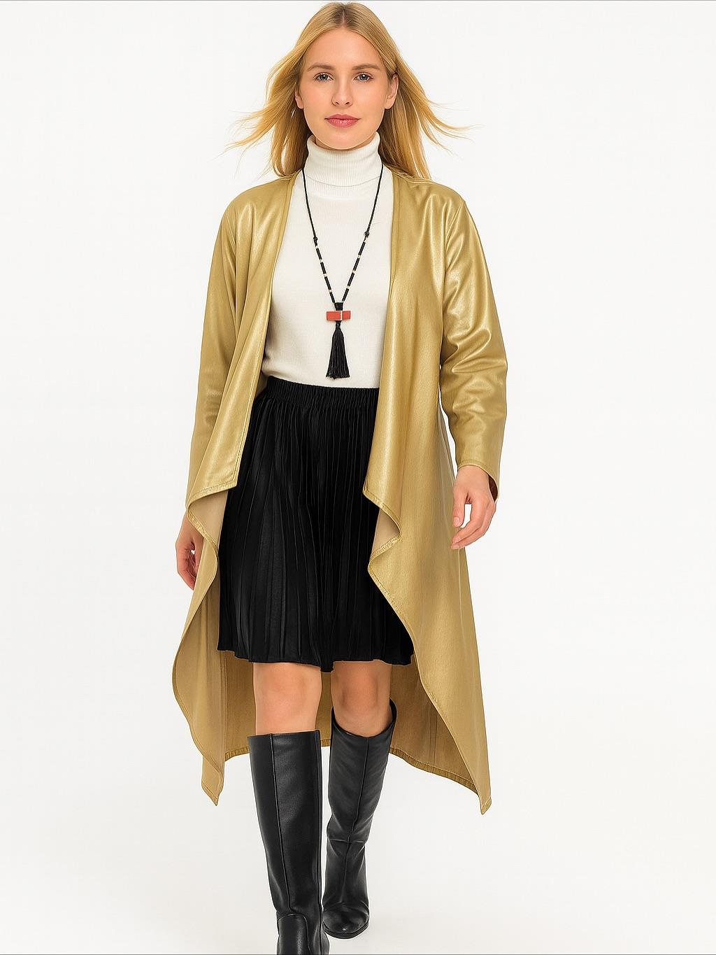 İtalyan Deri Kap - GOLD