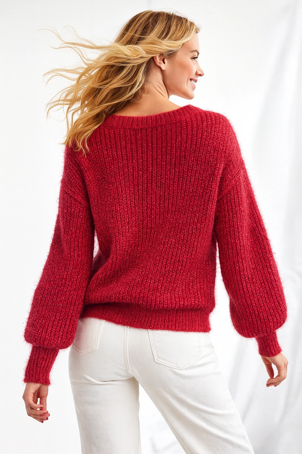 İtalyan Triko Kazak - KIRMIZI